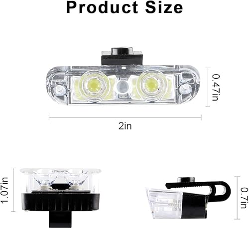 Miniatura 2 de Sidaqi Luces de Estrobo Blanco de 16LED para Parrilla, Luces de Destello de Policía para Tablero, Techo, Visera, Luces de Advertencia de Emergencia