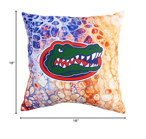 Image of Florida Gators 2 Sided Color Swept Decorative Pillow, 16 inch, Made in The USA
