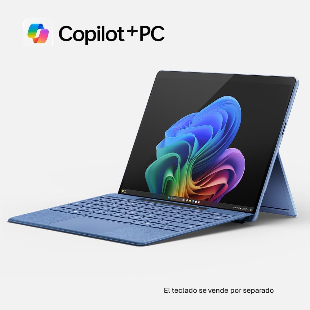 Microsoft Surface Pro (no Incluye el Cargador) | Copilot+ PC | Pantalla táctil OLED 13”| Snapdragon® X Elite | 16GB RAM | 512GB SSD | Último Modelo, 11a edición | Zafiro 4
