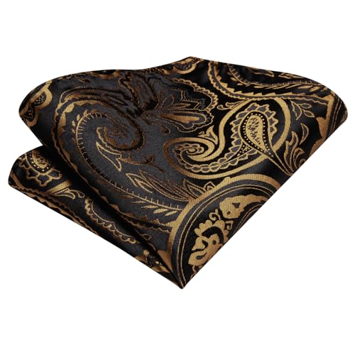 Image of Dubulle Paisley Floral Ascot for Men Self Tie Mens Cravat and Pocket Square Cufflinks Wedding