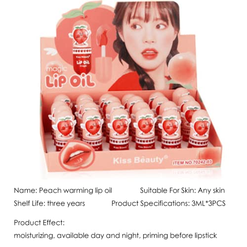 Mrettick 3Packs Hydrating Lip Oil Temperature Color Changing Lip Oil Plumping Lip Gloss Moisturizing Lip Oil Tinted For Lip Care And Dry Lip #TOP7