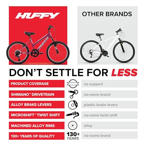 Image of Huffy Stone Mountain Bike for Men and Women, 20 inch /24 inch /26 inch, 6-Speed (20 inch) or 21-Speed, Front or Dual Suspension (Varies), Multiple Colors, Adjustable Saddle, Shimano Equipped, All-Terrain Tires