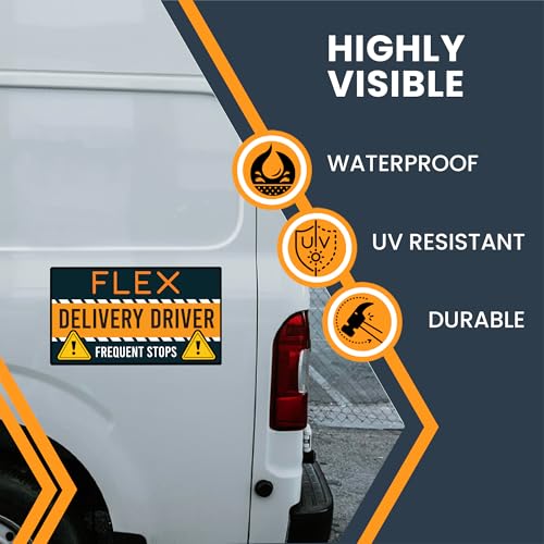 Image of Magnet Me Up Flex Delivery Driver Automotive Magnet Decal, 8x4.5 inches, Automotive Magnet for Car, Truck, SUV, Vehicle Safety Sign for Flex Delivery Driver, Crafted in USA