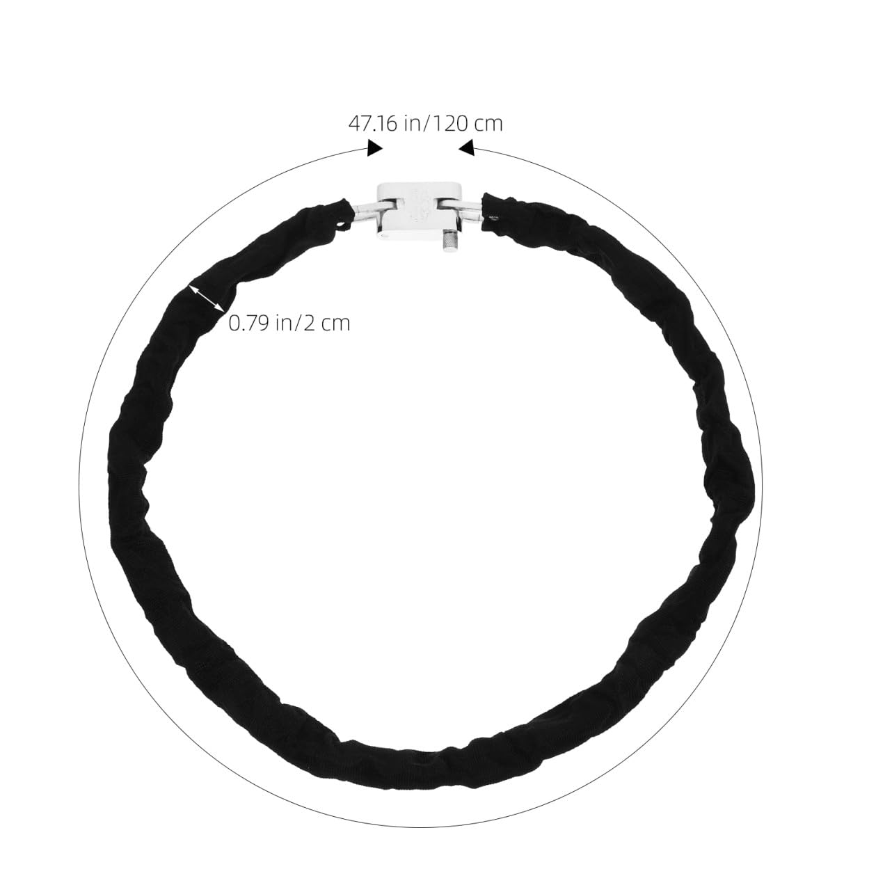 Toyvian Lucchetto a Catena Antifurto 120 Cm per Bici e Moto, Serratura di Sicurezza Resistente Anticorrosione, Lucchetto per Mountain Bike e Scooter, Protezione Antifurto Portatile per
