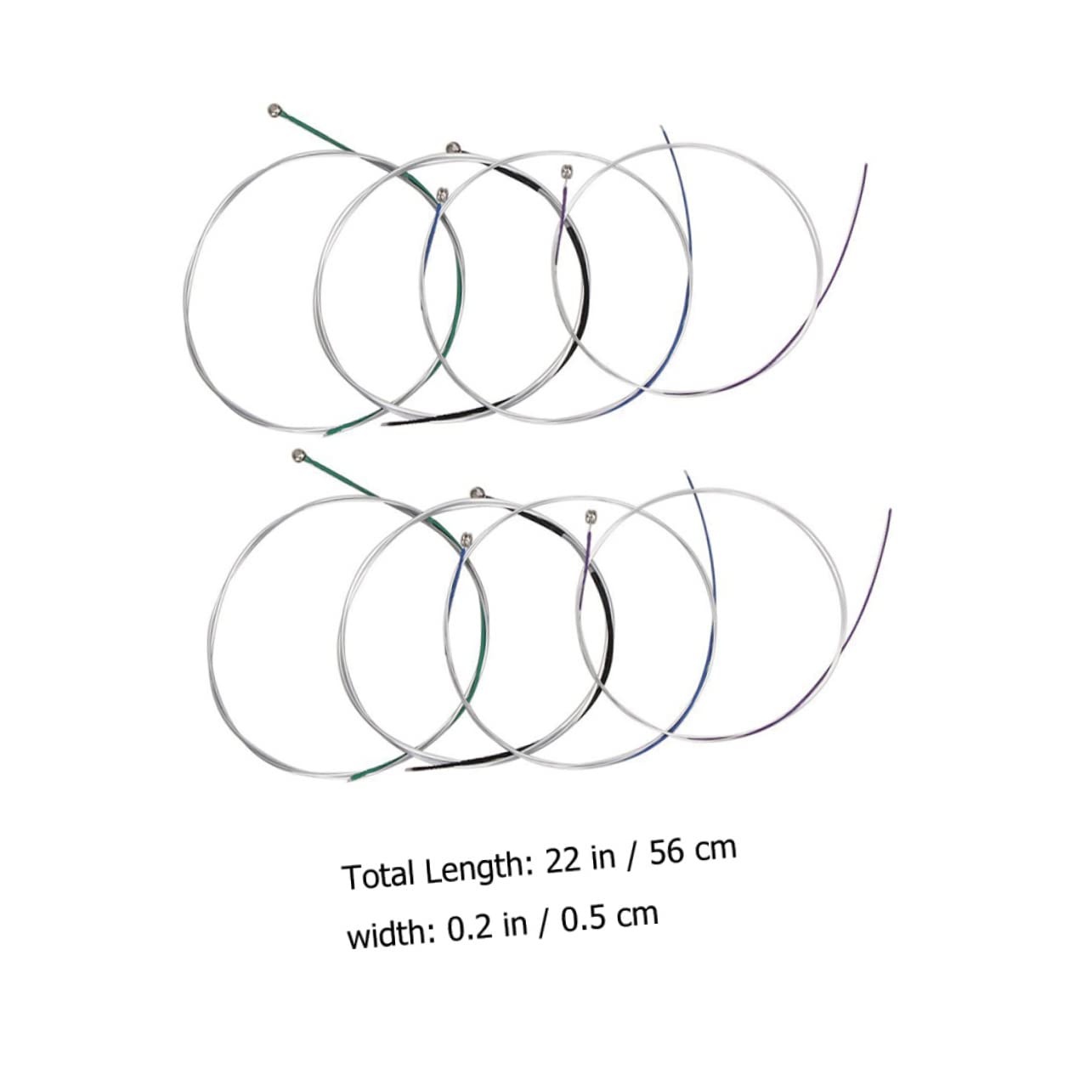 Totority 8pcs 4/4 Violin Strings Replacement Strings for Dominant Violin Full Set Easy Replacement Universal for Musical Instruments