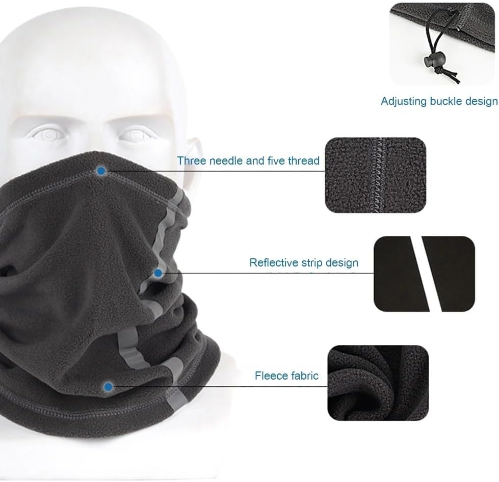 JSEIAJB Neck Scarves Reflective Skiing Cover Mask Motorcycle Half Scarf Riding Biker Windproof