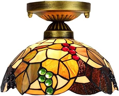 FUMAT American Tiffany Ceiling Lights Fixture with 1 E26 Bulb Restaurant Pendant Lamp