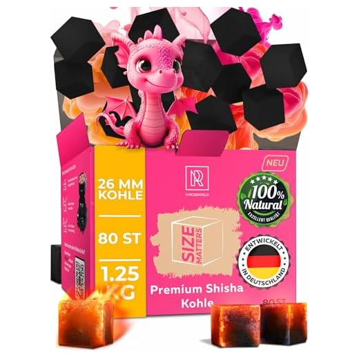 Carbon Cachimba Natural 1,25KG 80-26mm Carbones Para Cachimba de Coco Cachimba y BBQ - Briquetas de Carbón de Coco de Alta Calidad Shisha y Barbacoas – Cubos de Carbón Barbacoa y Narguile