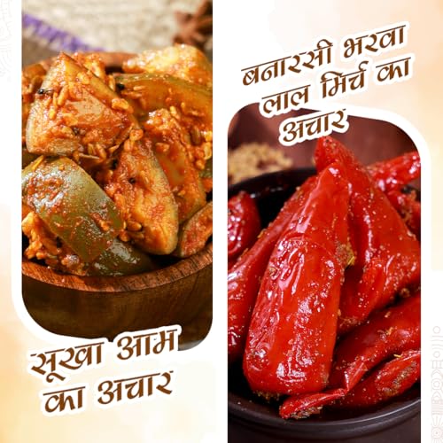 Image of Add me Homemade Sweet Lemon Pickle, khatta meetha nimbu ka achar 350gm and Dry Mango Pickle, sukha North Indian aam ka achar 300gm