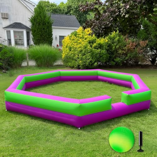 Image of GR8FUN Inflatable Gaga Ball Pit 20FT with Built-in Fan, Inflatable Gaga Ball with Pump, Portable Ball Pit for Indoor & Outdoor Use, Family Activities