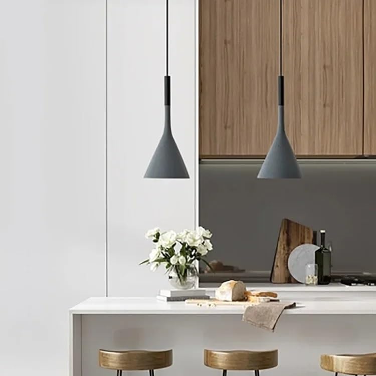 Lustre industriel en ciment nordique Led E27 rouge d'architecte