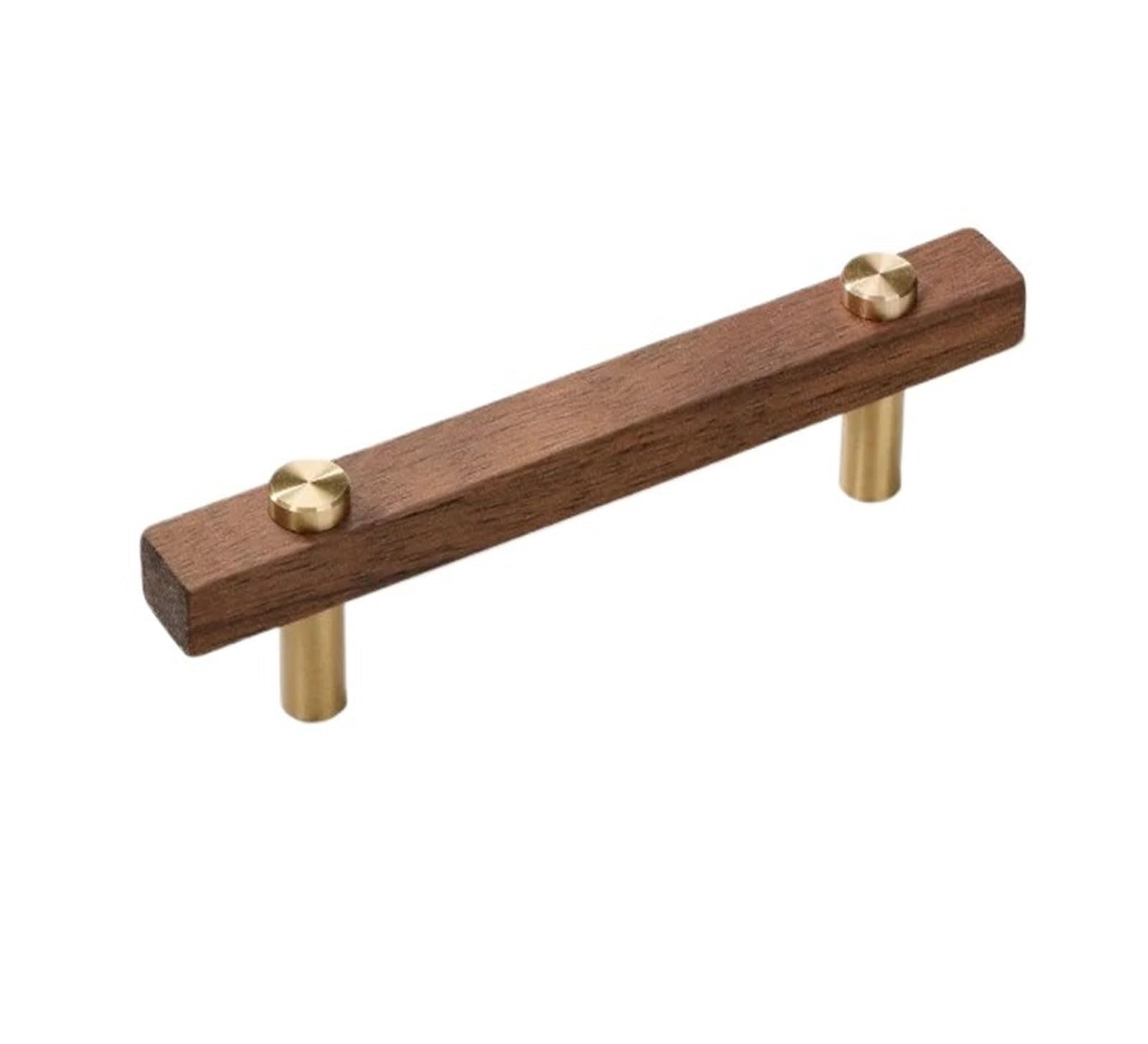 Vaqropnshrg A 2303 Brass 96Mm Furniture Pulls, Solid Brass Walnut Wood Cabinet Handles Knobs