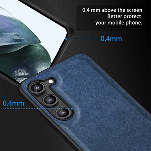 Coque cuir Samsung S23 Plus mince et robuste couleur bleu