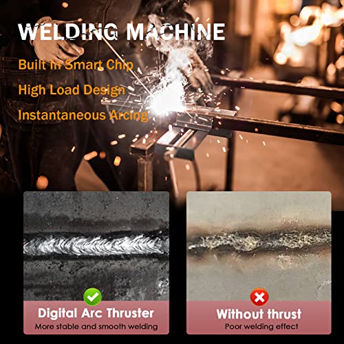 Image of Welder Machine,Upgraded MMA-250A 110V Welding Machine,IGBT Digital Display LCD,Hot Start Anti-stick Stick Welder,Complete DIY Tool Kit for Portable Mini Welder,Strong Heat Dissipation MMA Welder