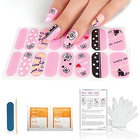 nanosase BNS Bundle, Princess Nail Stickers + SPA Moisturizing Hand Mask (Mask+X04 Rosa Diva 2pk) Cover