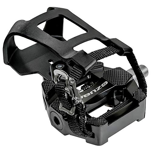 Venzo Fitness Exercise Spin Bike Compatible with Shimano SPD Pedals with Adjustable Toe