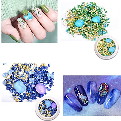 6 Boxen Diamanten Edelsteine Kristall Nail Art Strass Glitzer DIY Dekoration Nagel Juwelen Dekoration – Bild 6