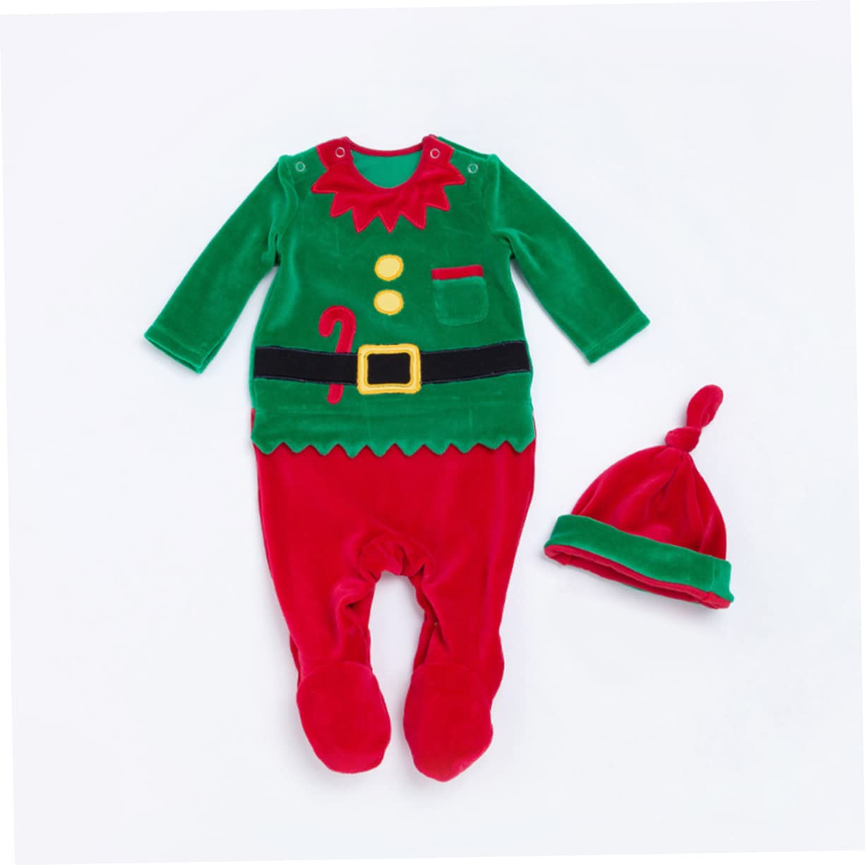 LIFKOME 2 Piezas Bebé Navidad Traje De Santa Traje De Niños Mono Verde Monos De Bebés Varones Suéter De Niño Suéteres De Ropa De Recién Nacido Verde Mono De Niño