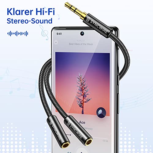 Kopfhörer-Splitter Syncwire Audio Y Splitter Kabel 3,5mm 23cm