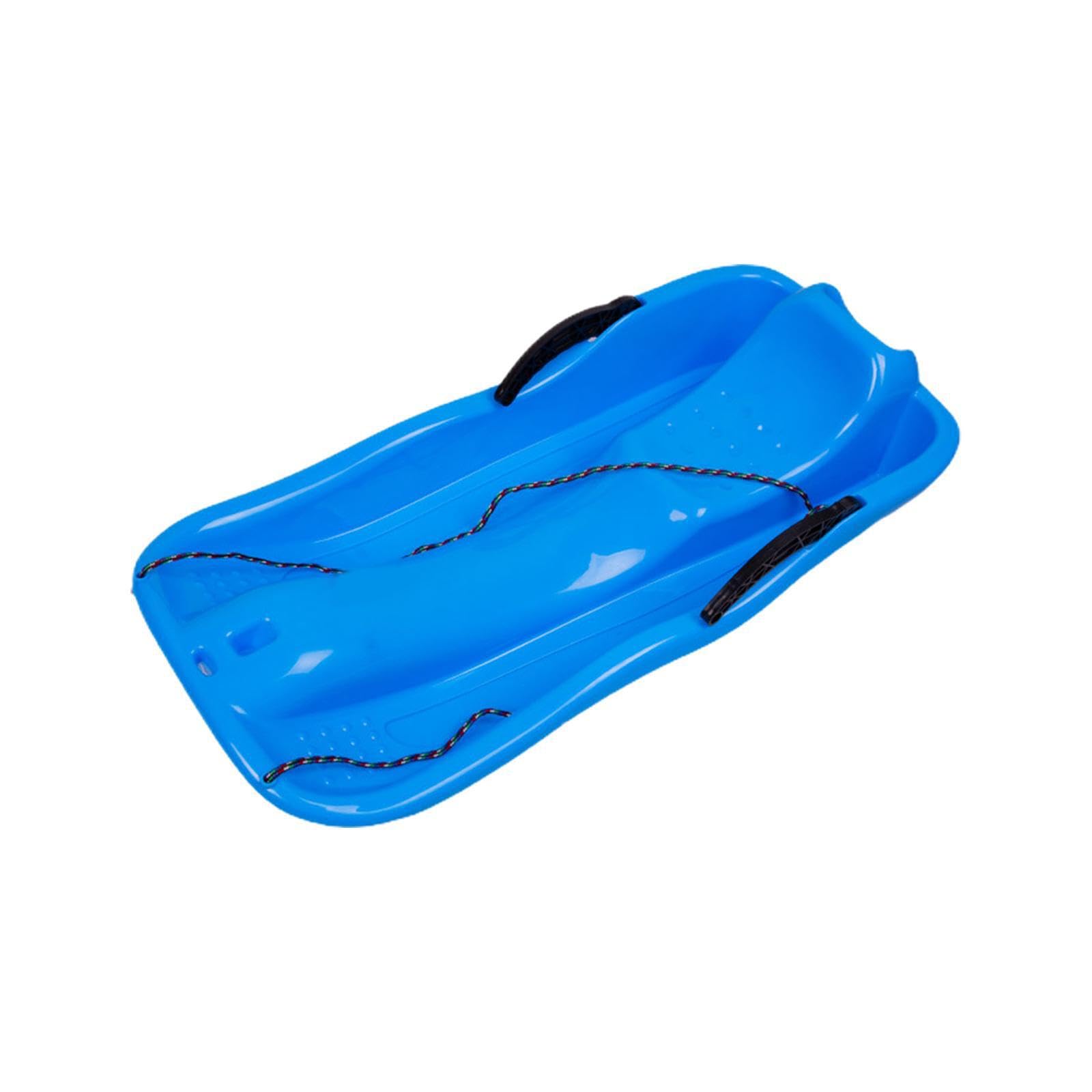 Schlittenurlaub Schneeschlitten Robustes Spielzeug für Outdoor Spaß mit Griffen und Seilloch Schlitten für Zwei Personen im Winter Lenkbarer