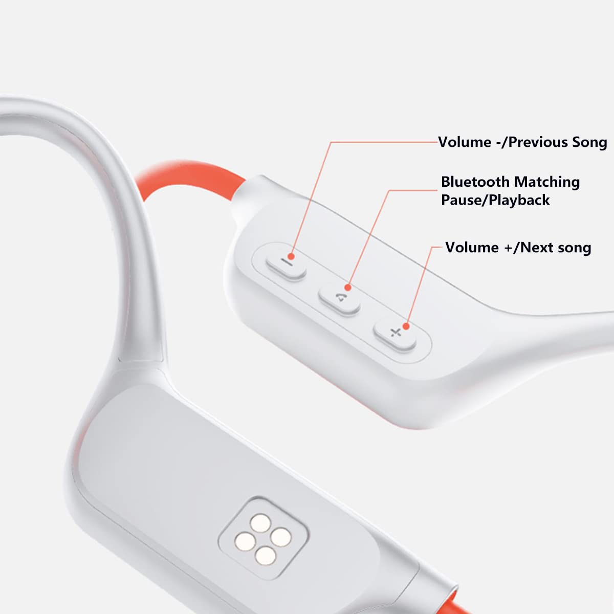 Wodoszczelne słuchawki do pływania IPX8, bezprzewodowe, Bluetooth 5.3, słuchawki Open-Ear, ultralekkie 32 GB, odtwarzacz MP3, z mikrofonem, bezprzewodowe słuchawki sportowe, do biegania, Black2