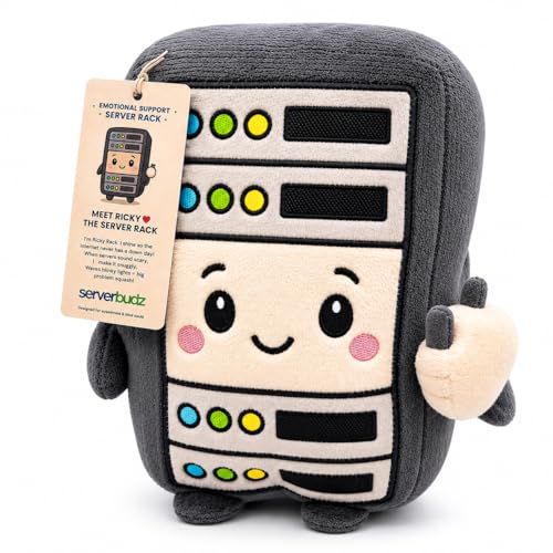 Ricky The Rack™ – Emotional Support Server Rack Plush | Funny IT Gift for Sysadmins, Devops Engineers & Data Center Teams