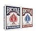 Bicycle Standard Playing Cards, Standard Poker Size Deck of Cards, Red & Blue (2 Pack), Classic Cards for Poker, Blackjack, Family Game Night & Card Games, Fun for All Ages