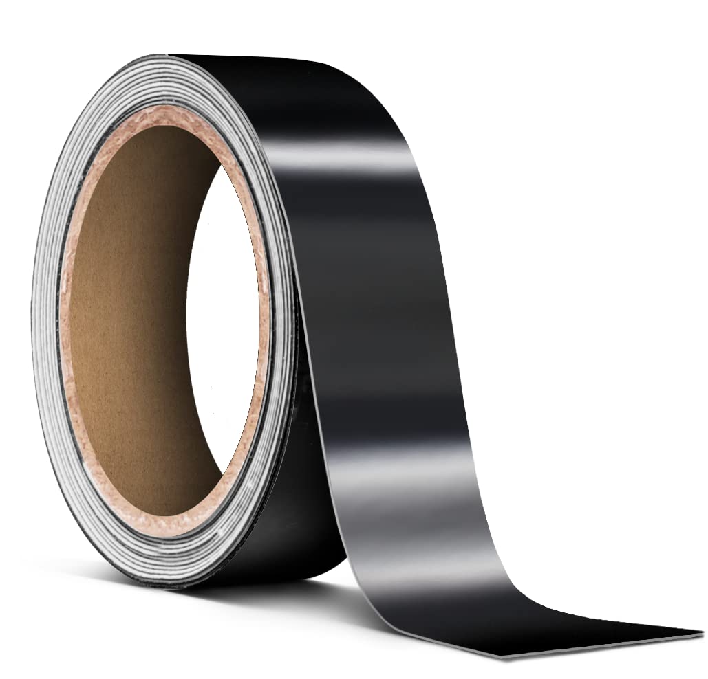 VViViD+ Satin Vinyl Detailing Pinstriping Trim Tape (1" x 20ft, Black)