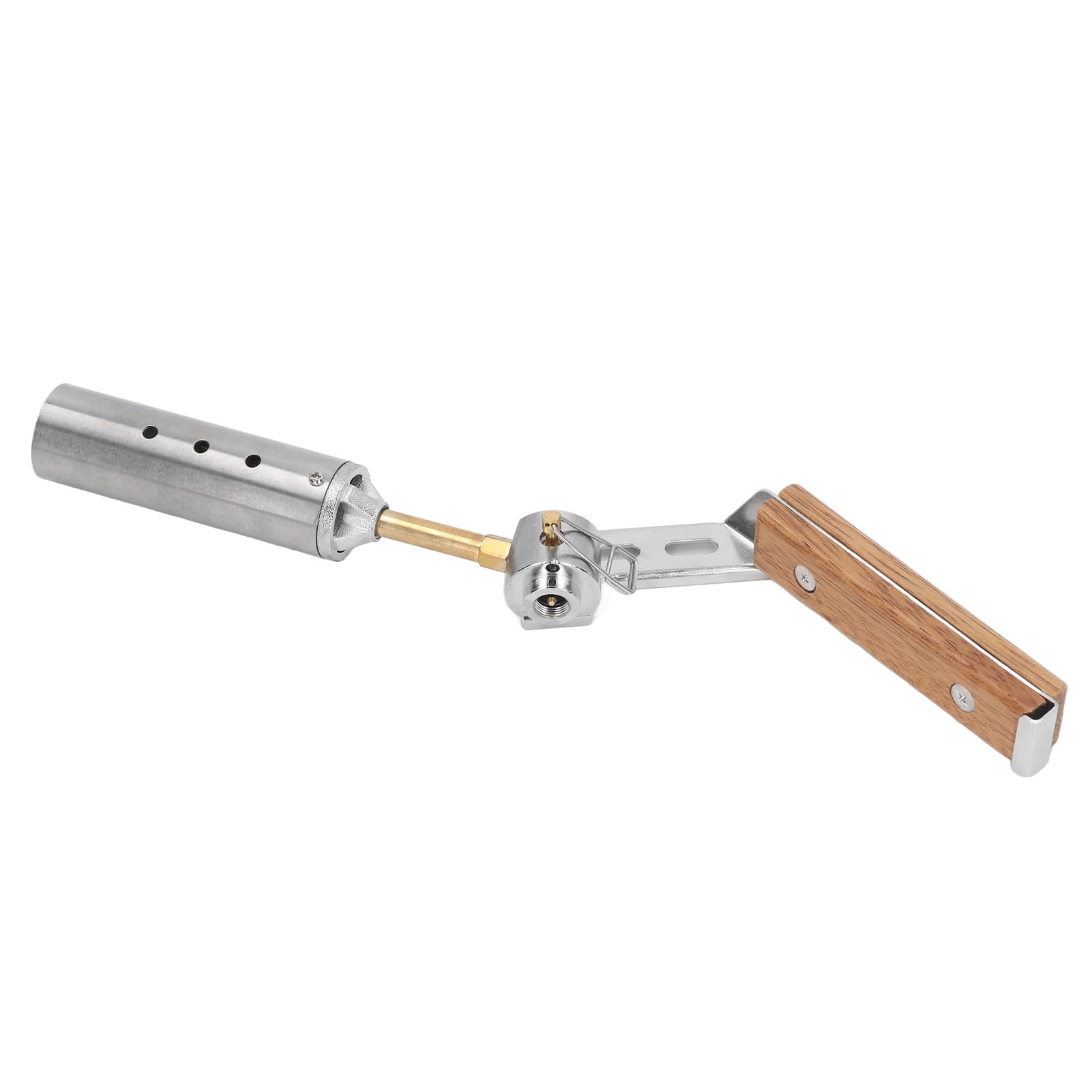 Focket Torche de Cuisine, 4000 Kcal Haute Puissance 1300 Degrés Celsius Double Canal en Laiton Tube de Préchauffage Torche de Cuisine, Chalumeau avec Conception Portable Pliable pour Barbecue Saisir