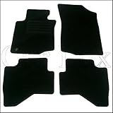 Alfombrillas coche a medida en velour de gran calidad 1900g/m² 1 juego de 4-piezas/ alfonbrillas nuevas en velour negro con el ribete bordado en Velour (Nylon) con taloneta en la zona de pedales y para el sistema anclaje original.