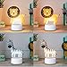 Lights4fun 8er LED Safari Nachtlicht mit Timer Funktion und Touchsensor Löwe & Zebra USB batteriebetrieben
