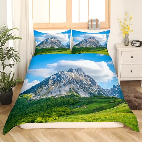 Housse de couette microfobre douce 220x240 parure de lit 3 pièces à fermeture éclair