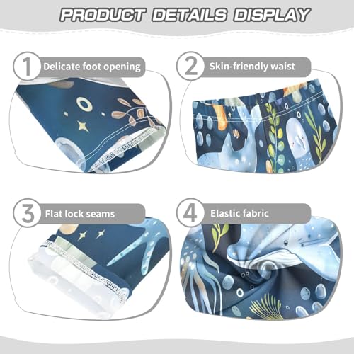 Bolaz Toddler Girls Leggings Printed Yoga Pants Leggings Watercolor Sea World for Kids3