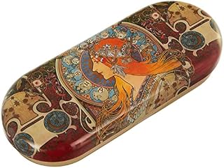 Fridolin 18667 Art Nouveau Zodiak Rainbow Metal Glasses Case 16 x 6.6 x 2.8 cm