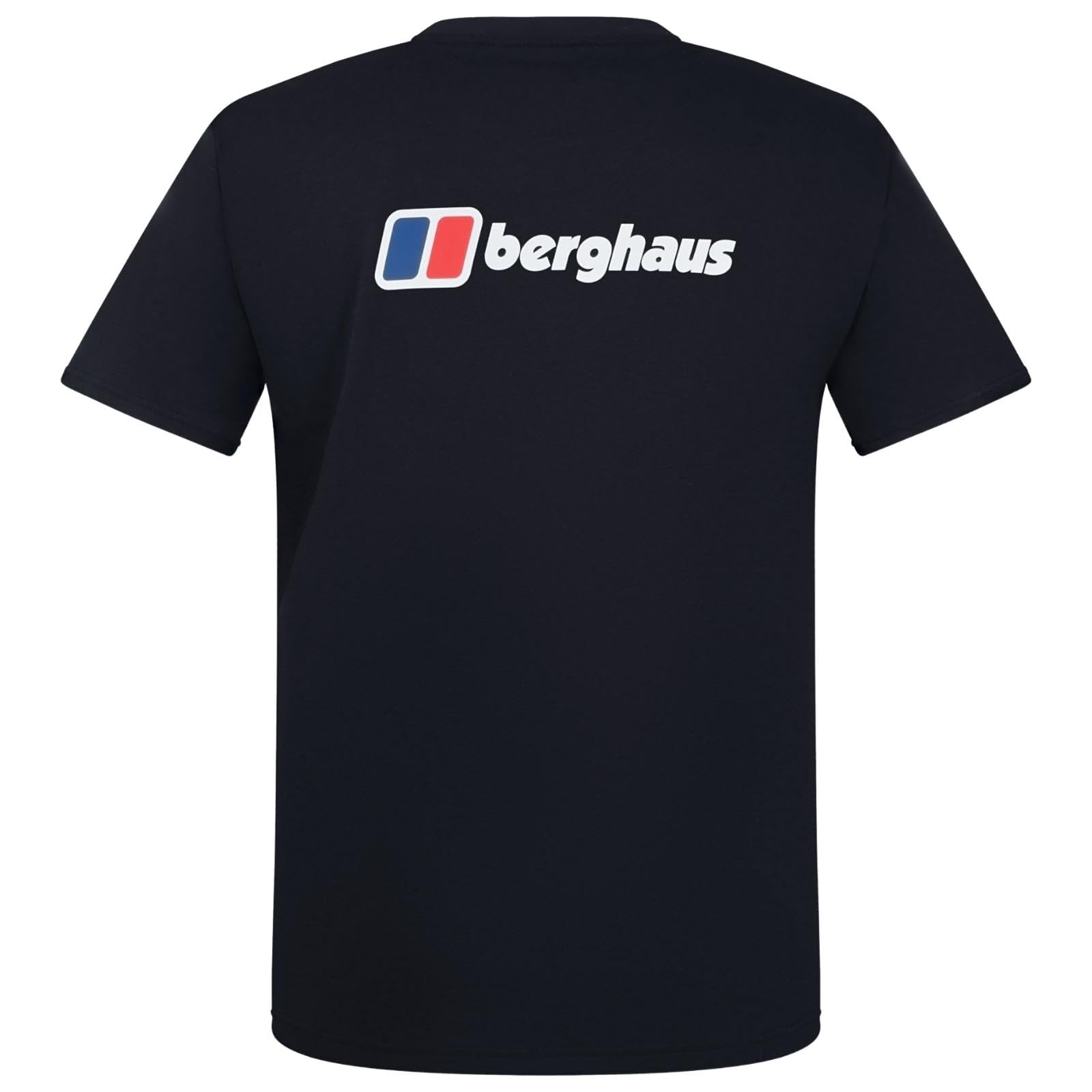 Berghaus Men's Front & Back T-Shirt | 100% Cotton Non-Technical T-Shirt, Black/Black, M