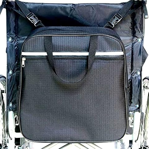 Wheelchair Bag, Wheelchair Accessory Bag Large Capacity Pouch with Secure Reflective Strip, Travel Messenger Backpack for Men, Women, Handicap, Elderly Cover