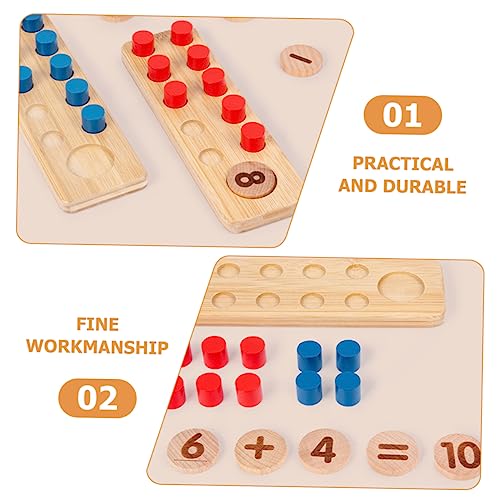 SHOWERORO 1 Conjunto De Brinquedos Matemáticos De Madeira Para Crianças Ferramentas Para Brinquedos