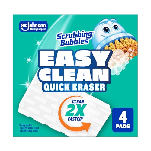 Scrubbing Bubbles Easy Clean Quick Eraser, Multipurpose Durable Bathroom Cleaner Sponge for Shower...