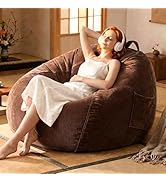 Amazon.co.jp: Lovikon ビーズクッション 特大 100*80cm 一人掛け