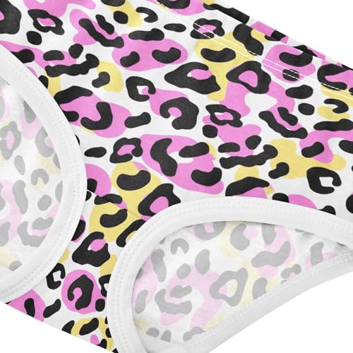 Joisal Florals Girls Underwear Toddlers 2t Cotton Panties for Girl Leopard Spots Pastel Kids Briefs Undies4