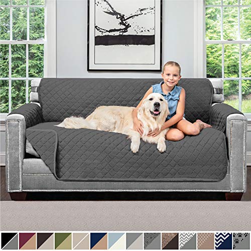 Sofa Shield Original Patent Pending Reversible Small Sofa Protector for Seat Width up