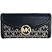 Produktbild Michael Kors Fulton Signature Jacquard Large Flap Continental Wallet (2019) - Beige/Black/Black