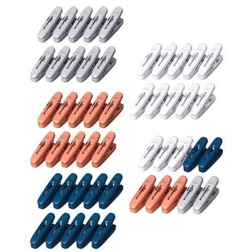 Salyeeluly Clips para Ropa,Pinzas para Ropa | Pin para Ropa de balcón a Prueba de Viento, Clip para Ropa Antideslizante 10X,Clip utilitario Multifuncional, Clavijas de tendedero para balcón, Cocina,