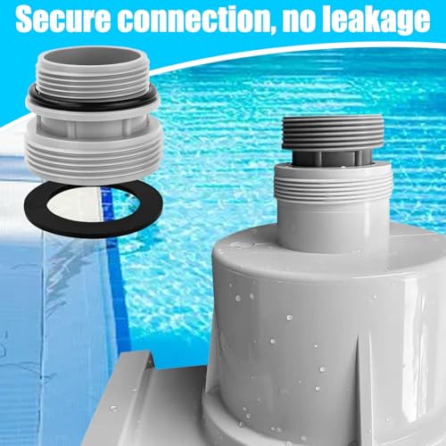 Poolschlauch-Adapter-Anschluss 38mm,Poolschlauch-Adapter-Umbausatz,mit Dichtung,Poolschlauchadapter mit Klebeband für Schwimmbad – Bild 4