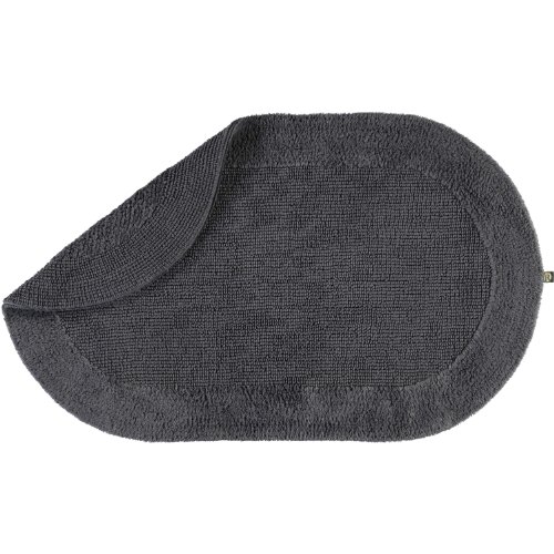 Preisvergleich Produktbild RHOMTUFT Badteppich oval Exquisit Zinn - 02 70x130 cm