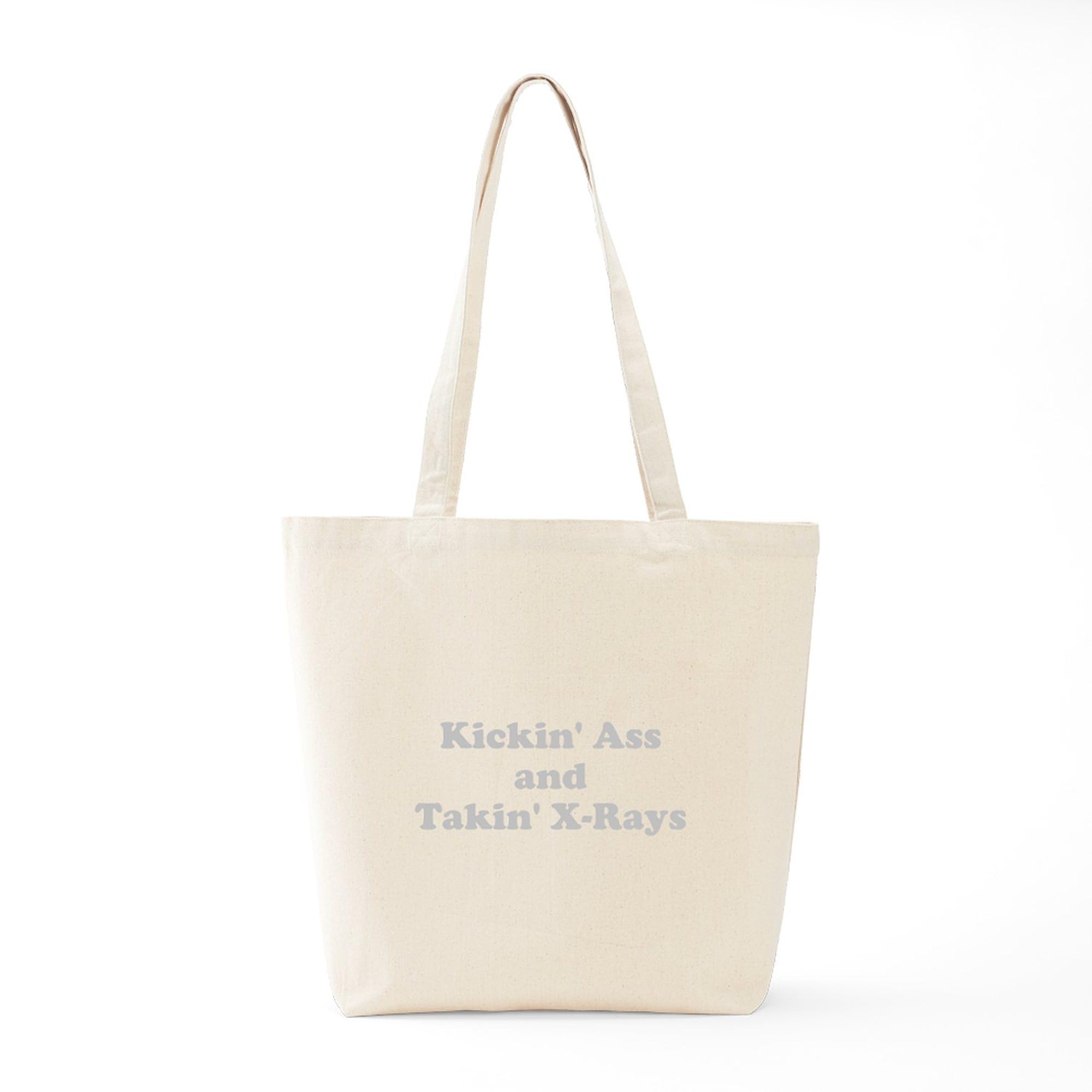 CafePress 'Takin' X Rays' Natural Canvas Tote Bag - Reusable Shopping Bag, Two Sizes Available - View #2