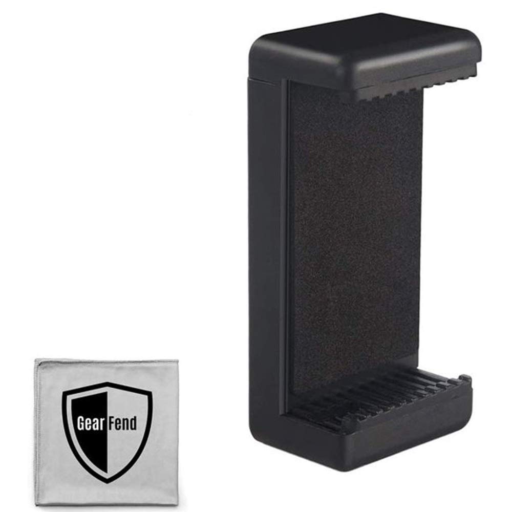GearFendUniversal Smartphone Tripod Mount for All iPhones, Samsung Phones and Most Mobile Phones Plus Microfiber Cleaning Cloth