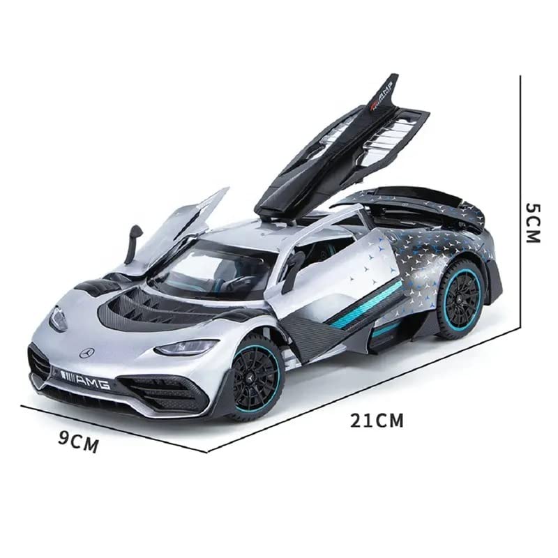 Image of 1:24 Scale Big Mercedes Benz Amg One Model Diecast Metal Pullback Toy Car With Openable Doors & Light, Music Boys Car For Kids Best Toys Gifts Toys For Kids (Rendom Color),Multicolor