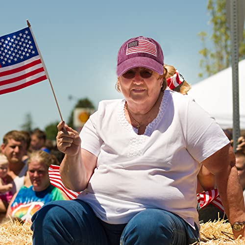 Image of Tarpop 6 Pcs American Flag Baseball Cap 250th Anniversary Tactical American Flag Hats Adjustable Washed Us Cap for Women Men