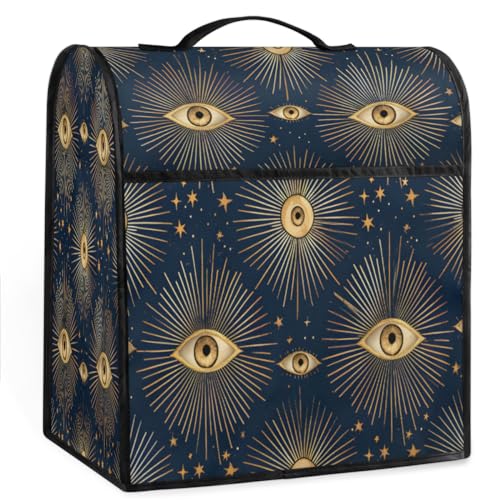 Coffee Maker Cover Bohemian Eye Ethnic Kitchen Appliance Covers Small Appliance Covers Blender Cover Juicer Cover Dust Covers for Kitchen Appliances with Top Handle and Pockets,Washable,B652